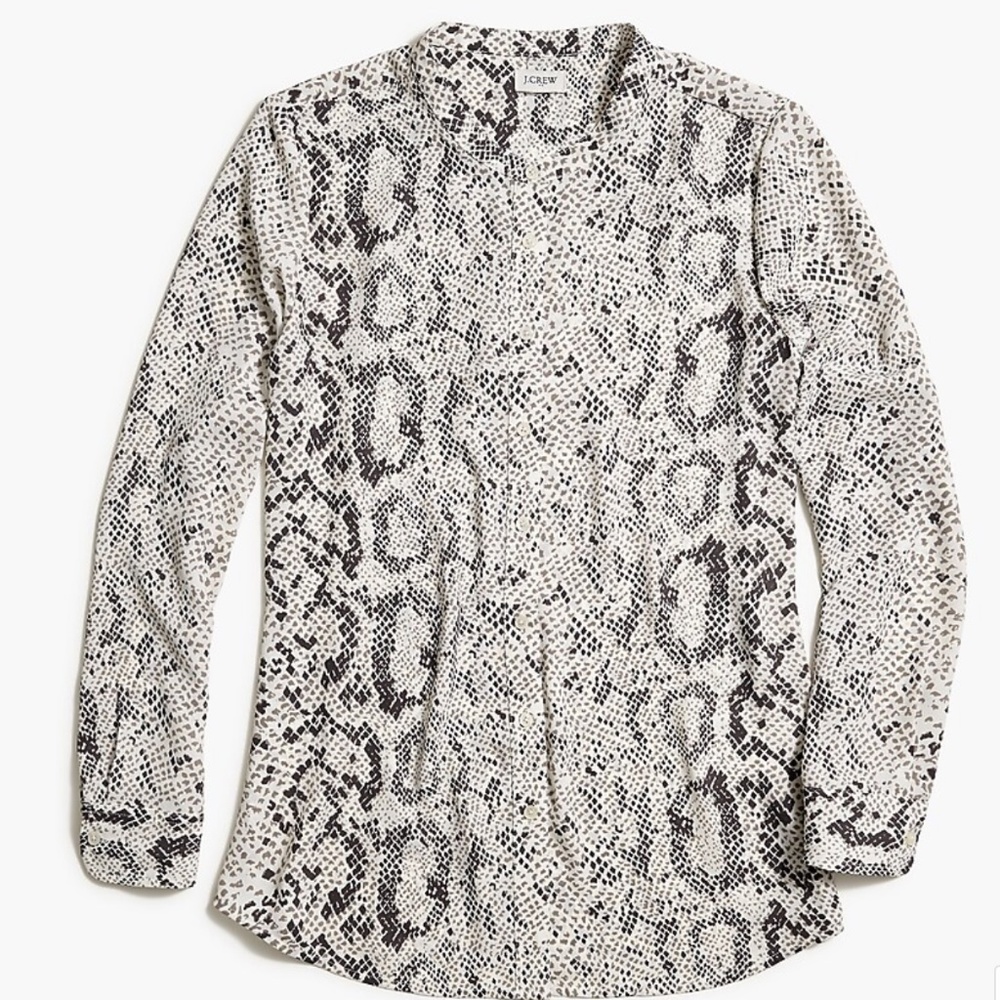 J Crew Factory Snakeskin blouse